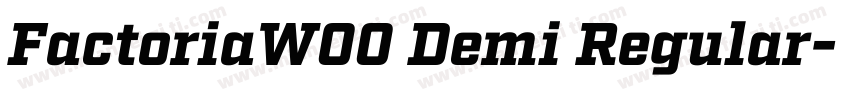 FactoriaW00 Demi Regular字体转换